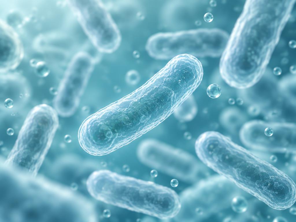 Microscopic view of probiotic bacteria